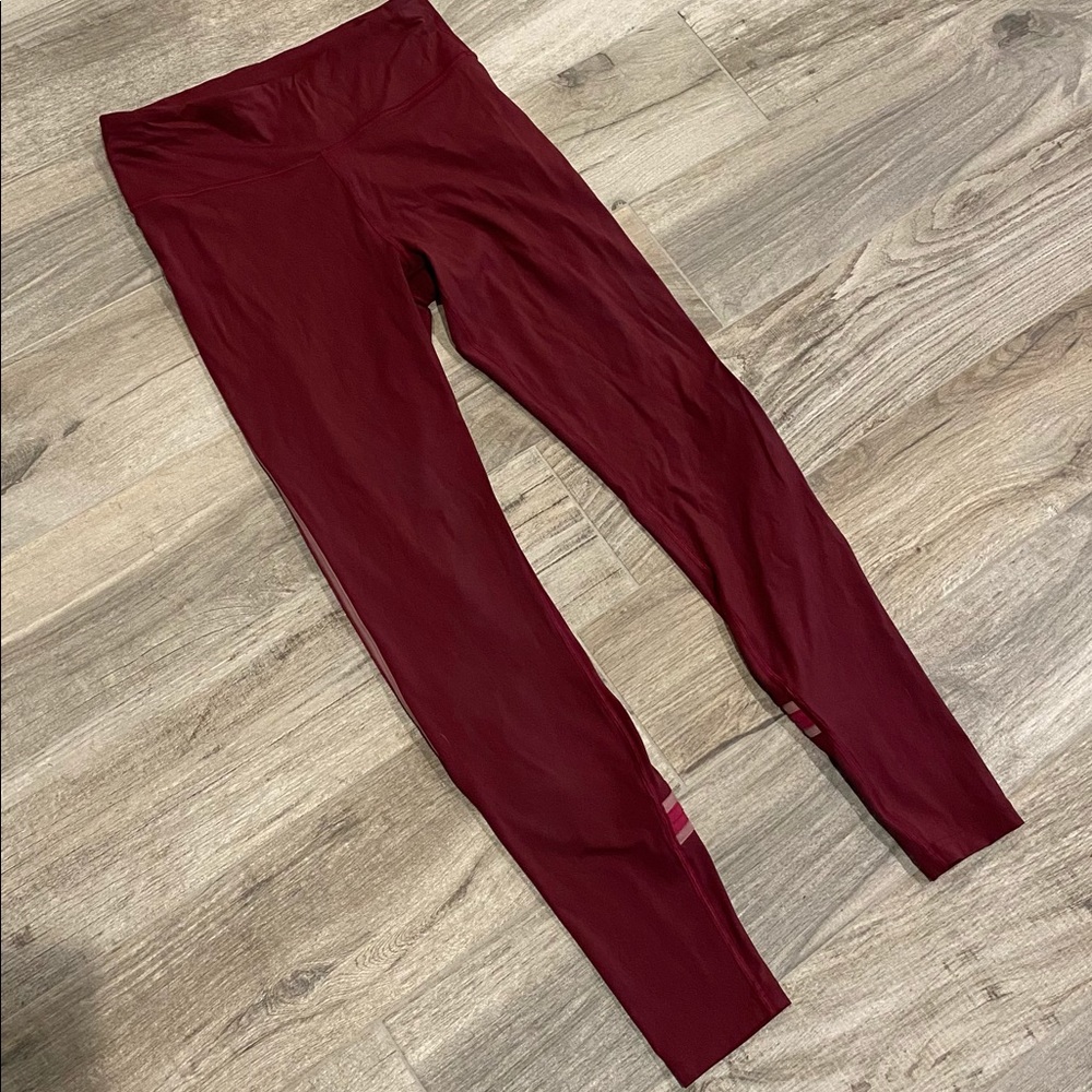 🍋Lululemon🍋 Maroon with stripes leggings size 8